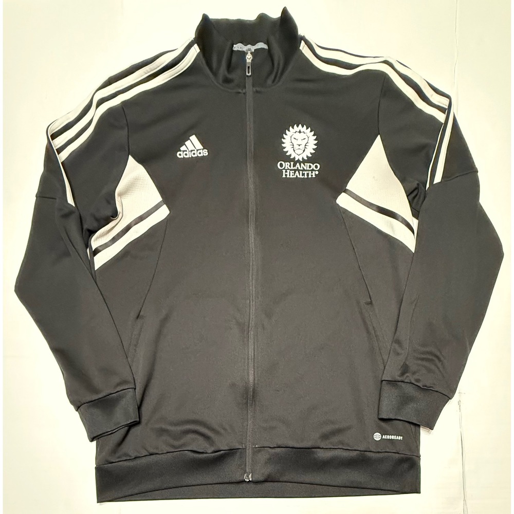 Adidas Orlando Health AEROREADY Soccer Track Jacket Black White Mens XL Full Zip